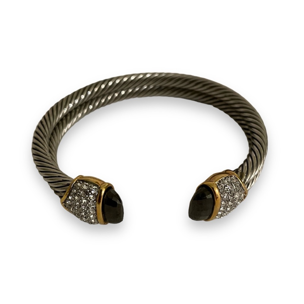 ★ Classic Cable Cuff Stacking Bangles ★ - Picture 7 of 10